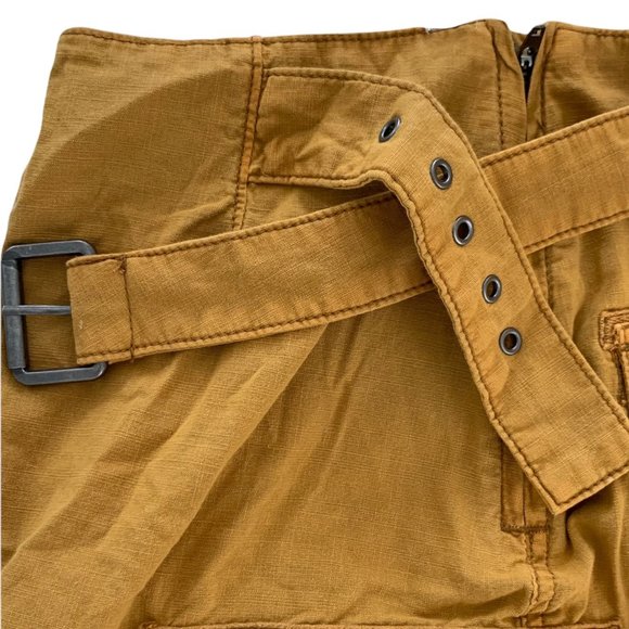 Free People Erika Utility Mini Skirt Honey Babe Size 2 - Picture 5 of 9
